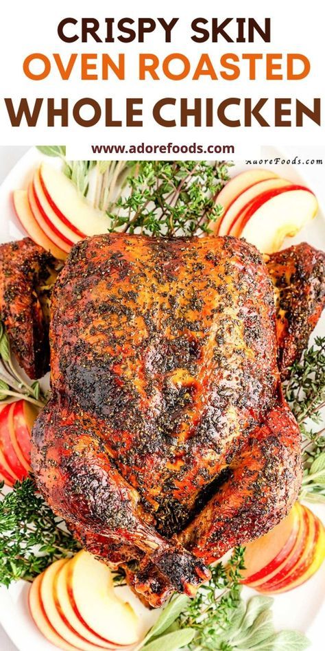 Whole Chicken Dinner Ideas, Oven Baked Whole Chicken, Whole Chicken In The Oven, Whole Chicken In Oven, Whole Chicken Recipes Oven, Baked Whole Chicken Recipes, Oven Roasted Whole Chicken, Whole Roast Chicken Recipe, Roasted Whole Chicken