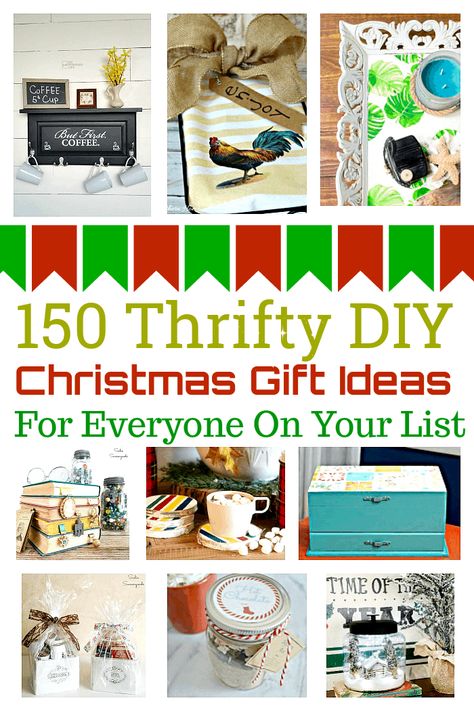 150 Money Saving DIY Gift Ideas For Everyone On Your List Making Christmas Gifts, Thrift Diy, Flower Decoration Ideas, Diy Christmas Gifts For Friends, Diy Christmas Gift Ideas, Thrifty Crafts, Thrift Store Diy, Diy Christmas Presents, Thrifty Diy