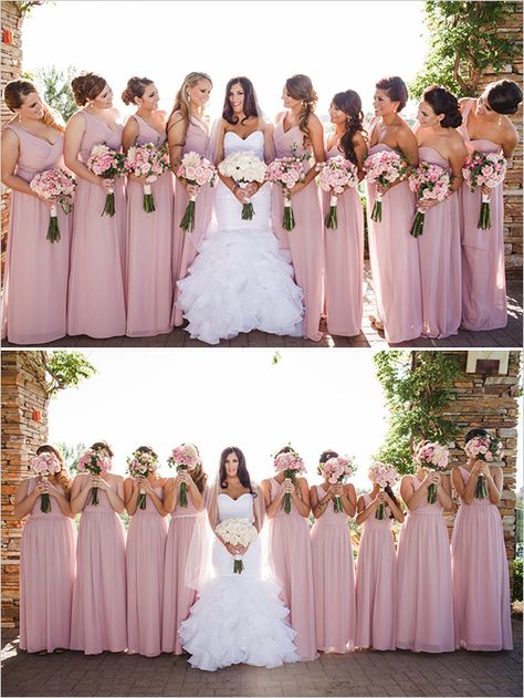 Lovely Wedding Dress, Pink Bridesmaid Dress, Pink Bridesmaid Dresses, Wedding Chicks, Bridesmaids And Groomsmen, Wedding Bridesmaid Dresses, Black Wedding, Pink Wedding, Wedding Bridesmaids