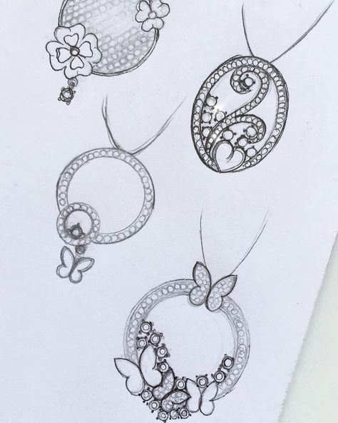 Pendant Sketch Jewelry Design, Jewelry Sketches Design, Jewellery Pendant Design, Manual Jewellery Design Sketch, Jewelry Design Drawing Necklaces, How To Draw Jewelry, Jewellery Design Sketches For Beginners, Jewelry Sketch Design, Jewellery Design Drawing