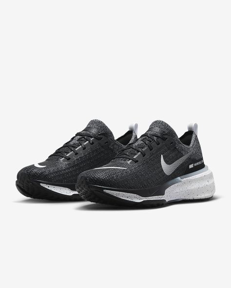 Nike Invincible 3 Men's Road Running Shoes. Nike CA Nike Invincible 3, Nike Zoomx Invincible Run, Nike Air Flight, Run 3, Mens Nike Shoes, Triple Black, Running Shoes Nike, Road Running, Black White Fashion