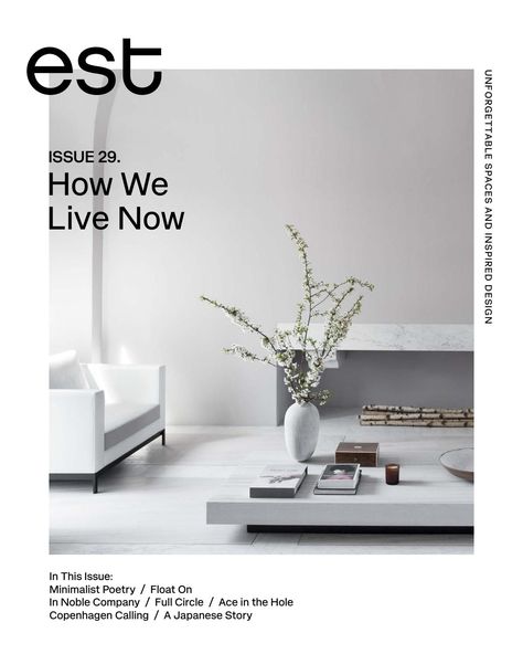 Issuu is a digital publishing platform that makes it simple to publish magazines, catalogs, newspapers, books, and more online. Easily share your publications and get them in front of Issuu’s millions of monthly readers. Title: Est Magazine Issue 29 | How We Live Now, Author: Est Magazine, Name: Est Magazine Issue 29 | How We Live Now, Length: 132 pages, Page: 1, Published: 2018-06-19 Interior Design Magazine Cover, Furniture Magazine, Est Living, Interiors Magazine, Architecture Magazines, Magazine Cover Design, Living Magazine, Interior Design Magazine, Live Now