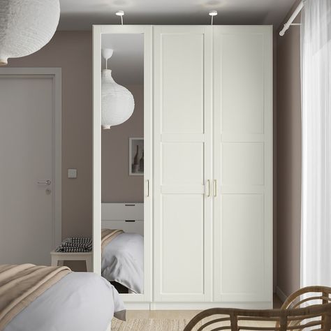 PAX / TYSSEDAL Combinaison armoire, blanc/miroir, 150x60x236 cm - IKEA Armoire Pax Ikea, Dressing Pax Ikea, Dressing Pax, Ikea Closet Hack, Ikea Pax Closet, Pax Closet, Ikea Wardrobe, Ikea Mirror, Ikea Closet