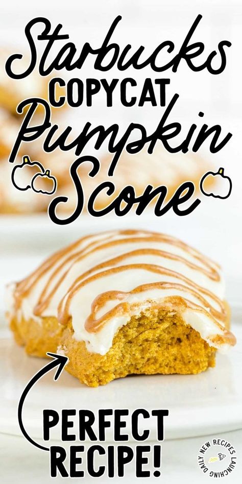 Pumpkin Scones Starbucks, Starbucks Pumpkin Scones, Pumpkin Scones Recipe, Hp Sauce, Scones Recipe Easy, Homemade Scones, Pumpkin Loaf, Copycat Starbucks, Pumpkin Scones