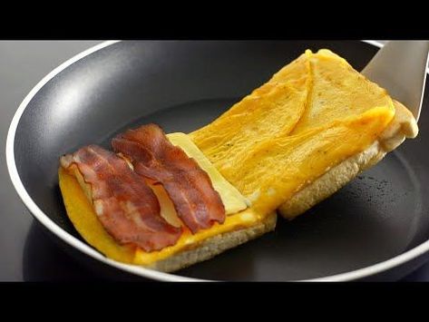 Breakfast Toast Sandwich, One Pan Egg Toast Sandwich, Ham And Egg Breakfast Sandwich, Egg Bacon Cheese Sandwich, Toasted Breakfast Sandwich, One Pan Breakfast Sandwich, One Pan Egg Toast, Breakfast Egg Sandwich Recipes, Egg And Cheese Toast