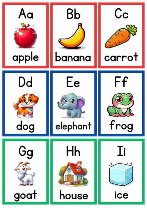 Get your free printable alphabet flashcards now! Letter Chart Free Printable, Abc For Kindergarten, Learn Abc Toddler, Rhyming Flashcards Free Printable, Printable Abc Flashcards, Letter Of The Alphabet Free Printables, Early Literacy Activities Preschool Free Printables, Abc Printables Free Flashcards, Letterland Alphabet Free Printable