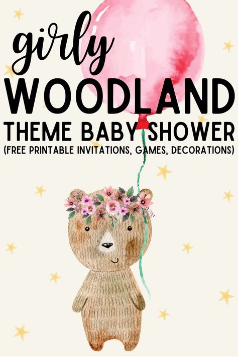 Pink Woodland Baby Shower Theme, Whimsical Woodland Baby Shower Ideas, Woodland Themed Baby Shower Girl, Baby Girl Woodland Shower Ideas, Woodland Girl Baby Shower Theme, Baby Shower Woodland Theme Girl, Girl Baby Shower Themes Fall, Girly Woodland Baby Shower Theme, Woodland Theme Baby Shower Girl