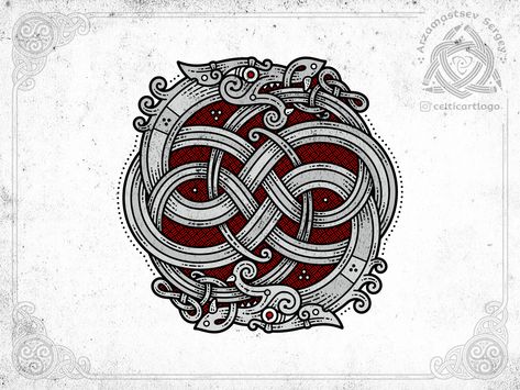 Viking Knotwork, Celtic Animals, Scandinavian Tattoo, Arte Viking, Norse Design, Irish Tattoos, Viking Dragon, Celtic Tattoo, Neverending Story