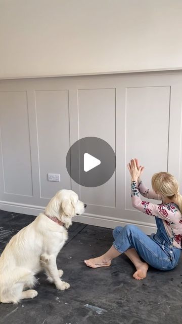 Lisa Duncan on Instagram: "𝒫𝒶𝓃𝑒𝓁𝓁𝒾𝓃𝑔 𝓁𝑜𝓋𝑒  Ad| We are loving decorating the garage/annexe reno and me and my shadow..aka Willow 😊were so excited about fitting the panelling 👏 @roomixdiy kits are so amazing!! They come with a box full of the tricks of the trade to help with fitting 👏even a chocolate bar which was perfect halfway through 😋we decided on the shaker kit with shelf which also comes with shelf brackets if you prefer 🥰   We are now totally in love with this wall and want to do the whole house now too 🙈🤣  What do you think? See my stories today for more info and a link to @roomixdiy and the product 🥰 comment below with any questions. I’ll show you again in the coming weeks once we have furniture with the full look 😊😊  Have a fab day everyone! 🦉🦋💗  Pr produ Panelling Half Way Up Wall, Shaker Panelling Bathroom, Full Room Panelling, Behind Sofa Panelling, Half Wall Panelling With Shelf, Panelled Wall With Shelf, Panelled Walls With Shelf, Half Wall Paneling Dining Room, How To Do Wood Panel Walls