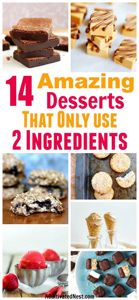 Food Recipes Cookies, 5 Ingredient Desserts, 2 Ingredient Desserts, Cheap Desserts, 3 Ingredient Desserts, Fast Desserts, Deserts Easy, Quick Dessert Recipes, Recipes Cookies