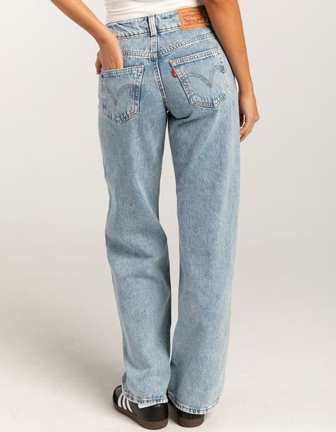 LEVI'S Superlow Loose Womens Jeans - Not In The Mood - VINTAGE | Tillys Levi Light Wash Jeans, Levis Pants Women, Loose Jeans For Women, Cute Jeans For School, Levis Low Rise Jeans, Cute Clothes Women, What To Ask For Christmas Women, Clothes To Get For Christmas, Where To Get Cute Jeans