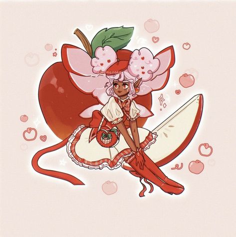 Cute Lovecore, Strawberry Witch, Fairy Stickers, Strawberries And Cream, White Vinyl, Witch, Vinyl, Drawings, Handmade Gifts