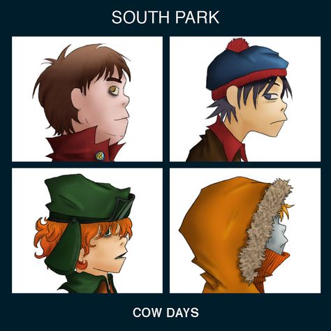 Demon Days Album Cover, Gorillaz Albums, Gorillaz Demon Days, Demon Days, North Garden, North Park, Cartoon Crossovers, Scott Pilgrim, Album Cover Art