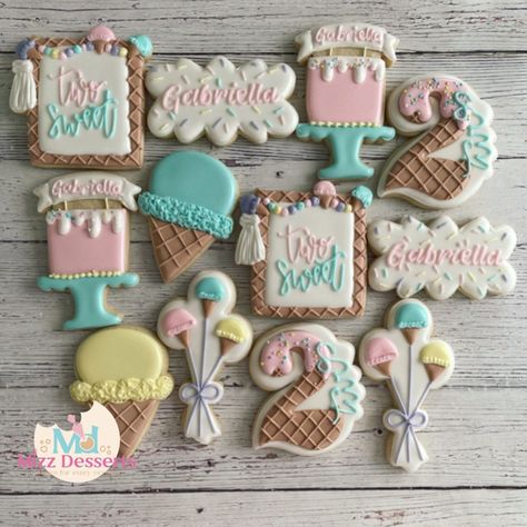 Excited to share this item from my #etsy shop: Two Sweet 2nd Birthday Ice Cream Birthday Cookies Sweet One Decorated Cookies, 2 Sweet Birthday Cookies, 2 Sweet Cookies, Ice Cream Birthday Cookies, Two Sweet Cookies Birthday, Two Sweet Birthday Cookies, Ice Cream Theme Cookies, Ice Cream Cookies Decorated, Two Sweet Ice Cream Party