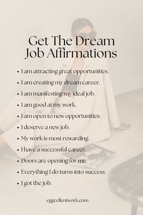 affirmations for manifesting a job manifesting your dream job job manifestation aesthetic manifestation job affirmations get the job affirmations dream job manifestation affirmation manifest a new job career affirmations job positivity quotes success goals quotes affirmation for career and money job affirmations new manifestation for career law of attraction job Manifesting A Job, Job Journal, Job Affirmations, New Job Quotes, Manifesting Money Affirmations, Best Affirmations, Career Affirmations, Job Motivation, I Got The Job