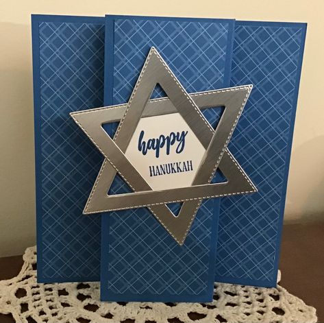 Stampin Up Hanukkah Cards, Hannukah Cards Diy, Hannakah Cards, Hannakuh Cards, Funny Hanukkah Cards, Hanukkah Cards Handmade, Happy Hanukkah Cards, Chanukah Cards, Hanukkah Diy