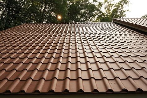 Metal Roof Image Gallery | Metal Roofing Alliance Precedent Study, Residential Metal Roofing, Spanish Tile Roof, Metal Roof Tiles, Metal Roofing Systems, Metal Roof Houses, Types Of Roofing Materials, Roof Restoration, Metal Roofs