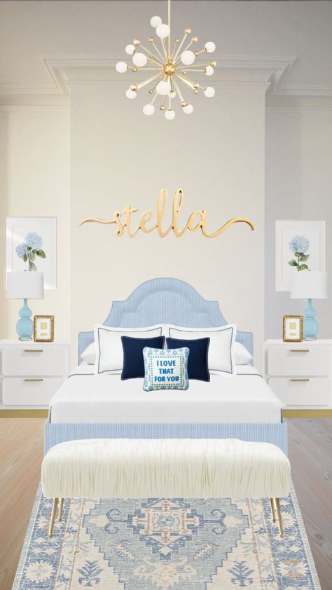 #lightblue #coastalgrandaughtter #coastal #coastalgrandma #preppy #blue #green #room #roominspo #bedroom #girly #roomdecor #decor #roomdecorations #dorm #dormroom #dormroomdecor #outfitinspo Master Bedrooms Preppy, Room Decor Bedroom Blue And White, Bedroom Inspirations Light Blue, Bedroom Ideas Coastal Granddaughter, Coastal Granddaughter Room Decor, Light Blue Room Ideas, Blue And White Bedroom Aesthetic, Costal Bedroom Idea, Pink And Blue Dorm Room