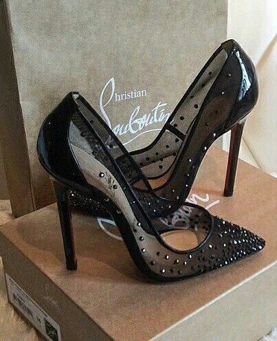 Hak Tinggi, Louboutin Heels, Gorgeous Shoes, Fabulous Shoes, Black High Heels, Shoe Obsession, Louboutin Shoes, Christian Louboutin Shoes, Beautiful Shoes