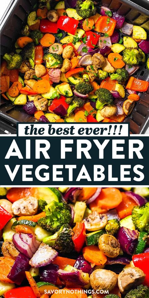 Air Fryer Roasted Vegetables, Air Fried Vegetable Recipes, Air Fryer Vegetable Recipes, Air Fryer Vegetable, Air Fryer Vegetables, Veggie Fries, Healthy Side Dish, Air Fryer Oven Recipes, Roasted Vegetable Recipes