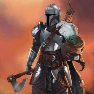 Medieval Mandalorian, Star Wars Medieval, Medieval Star Wars, Jake Bartok, Darth Revan, Arte Nerd, Mandalorian Armor, Star Wars Characters Pictures, Star Wars Drawings