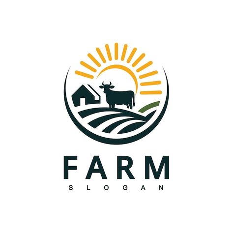 Cow logo cow farm logo design vector vin... | Premium Vector #Freepik #vector #farm #grass #black #natural Texas Farm Logo, Agriculture Logo Design Ideas, Farm Logo Design Ideas, Cow Logo Design, Agro Logo, Farm Logo Inspiration, Cheese Image, Farming Logo, Sheep Logo