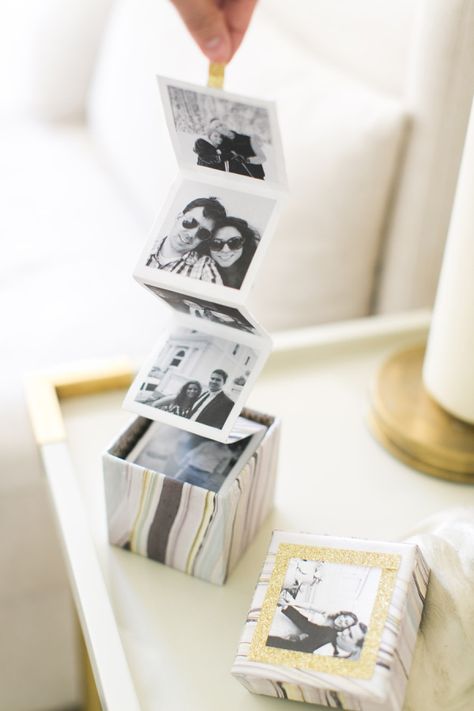 DIY Instagram Photo Box with the Paper and Packaging Board + A Giveaway! http://www.stylemepretty.com/2015/10/14/diy-instagram-photo-box-with-the-paper-and-packaging-board-a-giveaway/ | Photography: Ruth Eileen - http://rutheileenphotography.com/ Creative Photo Gifts, Hadiah Diy, Diy Instagram, Anniversaire Diy, Photo Boxes, Navidad Diy, Cadeau Diy, Cadeau Photo, Photo Box