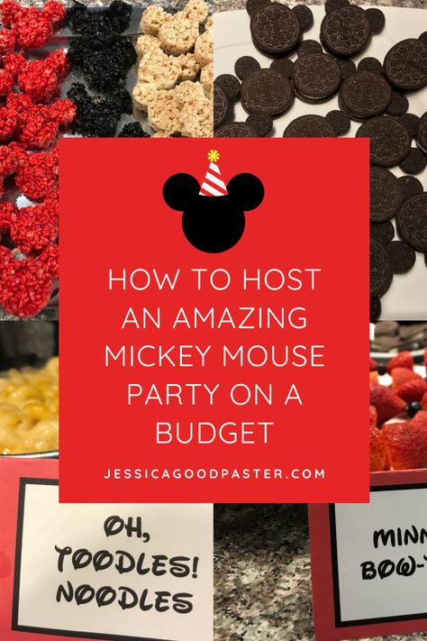 How to Host an Amazing Mickey Mouse Party on a Budget. Details at JessicaGoodpaster.com Mickey Mouse Party Food, Have A Great Birthday, Mickey Mouse Birthday Decorations, Mickey Mouse Bday, Twodles Birthday, Mickey Mouse Themed Birthday Party, Party On A Budget, Mickey Mouse Decorations, Mickey Mouse First Birthday