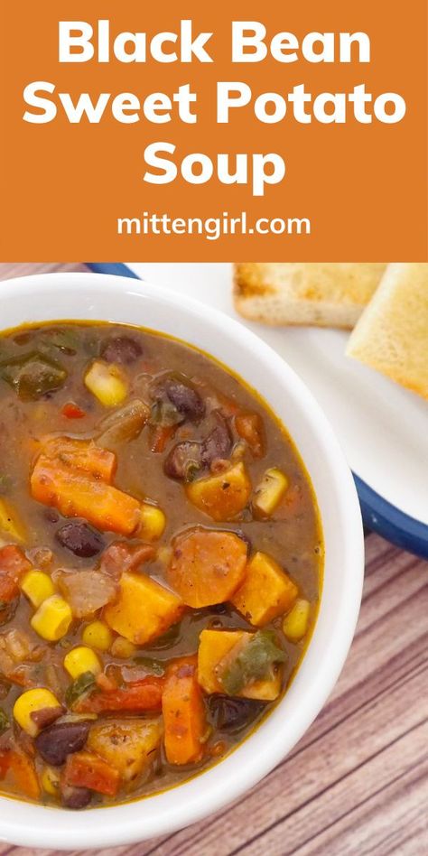 Sweet Potato Black Bean Recipe, Carrot And Celery Soup, Kidney Bean Soup, Black Bean Sweet Potato, Bean And Vegetable Soup, Freeze Sweet Potatoes, Black Bean Soup Recipe, Sweet Potato Soup Recipes, Black Bean Quinoa