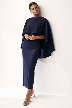 #BEAUTY ,#REALATIONSHIPS #Fashion #Outfits #Summer Outfits #Animals Blue Cape, Look Office, Graduation Party Dresses, Classic Skirts, Maxi Dress Navy, Cape Dress, Wedding Dresses Unique, Tk Maxx, Navy Dress