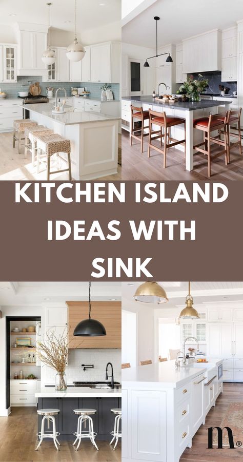 Integrate a hob into your kitchen island ideas with sink for a modern, functional kitchen. Perfect for home decor and interior design. Save this to your Kitchen Renovation board and visit the article for more inspiration. Kitchen Island Ideas With Sink, Farmhouse Sink Island, Innovative Kitchen Island, Modern Kitchen Island Ideas, Small Kitchen Island Ideas, Contemporary Sink, Small Kitchen Sink, Kitchen Island With Sink, Sink In Island