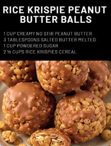 Rice Krispie Peanut Butter Balls Rice Krispie Balls Christmas, Rice Krispie Peanut Butter Balls Recipe, Rice Crispy Peanut Butter Balls, Rice Krispies Balls, Rice Crispy Balls, Krispie Peanut Butter Balls, Rice Krispie Peanut Butter Balls, Rice Krispie Peanut Butter, Rice Krispie Balls Recipe