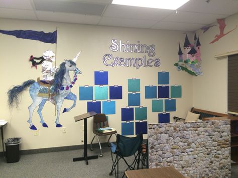 Magic and fantasy theme classroom. Fantasy Themed Classroom, Magical Classroom Theme, Classroom Fantasy Art, Fantasy Classroom Theme, Medieval Classroom, Fantasy Classroom, Magic Classroom, Elementary Classroom Decor Themes, Fantasy Books Magic