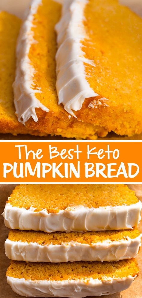 Healthy Keto Pumpkin Bread (Sugar Free Recipe) Keto Pumpkin Bread, Dolce Poche Calorie, Desserts Keto, Breakfast Low Carb, Postre Keto, Low Carb Recipe, Keto Pumpkin, Best Low Carb Recipes, Low Carb Diets