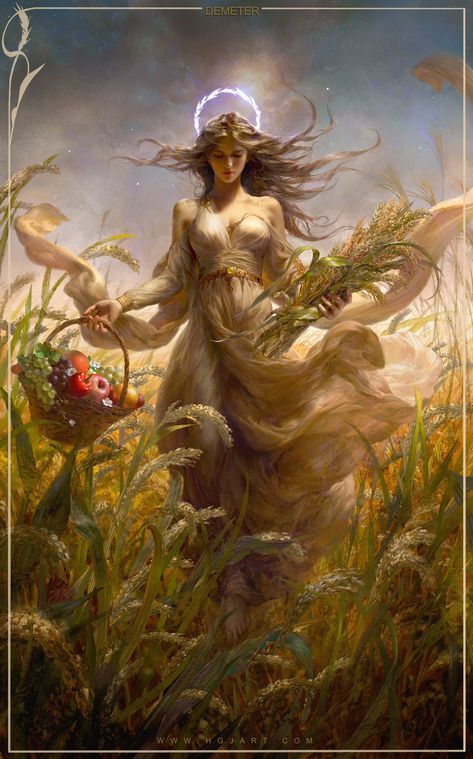 Demeter Greek Goddess, Goddess Of Harvest, Demeter Goddess, Queer Art, Goddess Art, Art Tools, Greek Goddess, Greek Gods, Greek Mythology