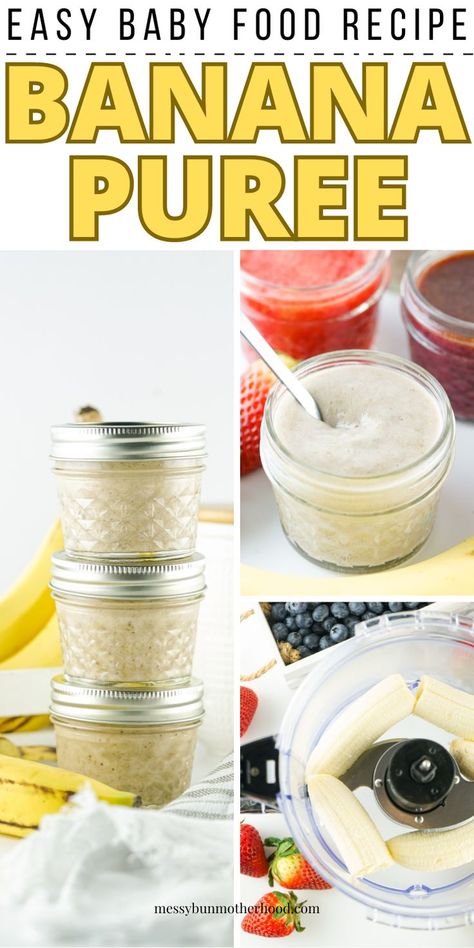 banana puree Baby Food Puree Recipes Stage 1, Banana Puree For Baby, Stage 1 Baby Food, Easy Baby Food, Baby Food Recipes Stage 1, Banana Puree, Baby Food Recipe, Banana Baby Food, Homemade Laundry Detergent Recipes