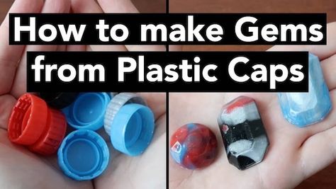 Plastic Melting Crafts, Beads From Plastic Bottles, Melting Bottle Caps, Melted Plastic Bottle Caps, Melted Bottle Caps, Recycle Plastic Jewelry, Plastic Bottle Caps Diy, Melt Plastic Diy, How To Melt Plastic Bottles