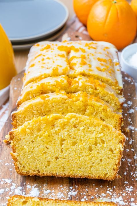 Vegan Orange Cake (One Bowl) Vegan Orange Cake Recipe, Vegan Orange Cake, Orange Loaf Recipe, Orange Loaf Cake, Orange Dessert, Orange Bread, Orange Syrup, Vegan Baking Recipes, Fruity Cake