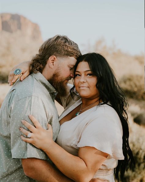 Emily+Kyle! I will forever love sweet desert sessions! #arizonaphotographer #mesaphotographer #azweddingphotographer #couplesphotography #couplesphotoshoot #azphotographer Big Couple Photoshoot Poses, Large Couple Poses, Biracial Couple Photoshoot, Couple Poses For Bigger Couples, Larger Couple Posing, Taller Woman Couple Poses, Couple Picture Ideas Plus Size, Couples Photoshoot Poses Plus Size, Plus Size Couple Photoshoot Photo Poses