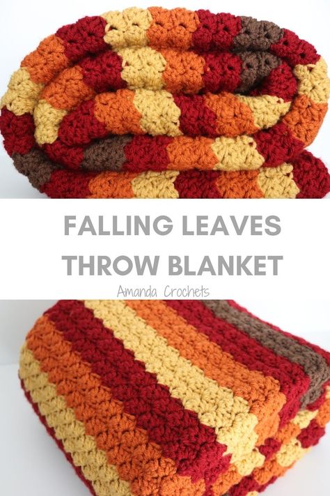 Falling Leaves Afghan Crochet Pattern, Falling Leaves Afghan, Crochet Afghan Fall Colors, Halloween Themed Crochet Blankets, Crochet King Size Blanket Pattern Free, Halloween Crochet Patterns Blanket, Fall Themed Crochet Blankets, Multi Color Afghan Crochet Patterns, Maple Leaf Crochet Blanket Pattern