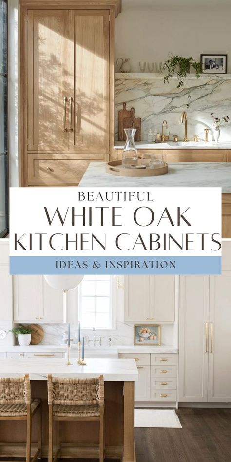 White Oak Kitchen Cabinets, White Wood Kitchens, Light Wood Kitchens, White Oak Kitchen, Modern Kitchen Design Grey, Oak Kitchen Cabinets, Minimalist Kitchen Design, Kitchen Design Modern White, Full Kitchen