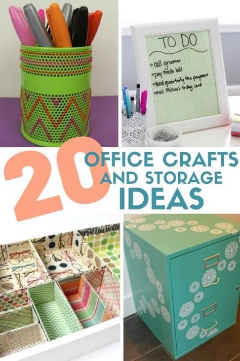 Office Crafts Diy, Glitter Office Decor, Office Diy, Diy Office Decor, Organizational Ideas, Diy School, Diy Office, Mason Jar Crafts Diy, Work Diy