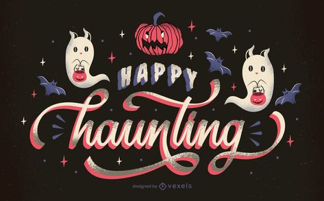 Halloween Lettering, Happy Haunting, Halloween Letters, Vector Online, Spooky Scary, Animal Photos, Art Trends, Cute Animal Photos, Layout Template