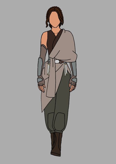 Star Wars Outfit Ideas Women, Star Wars Clothes Design, Jedi Drawing Reference, Star Wars Style Fashion, Star Wars Outfit Design, Star Wars Outfits Aesthetic, Star Wars Fits, Star Wars Jedi Outfits Women, Star Wars Oc Character Design