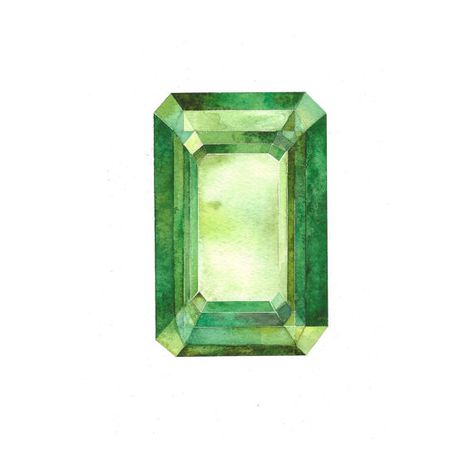 Emerald Drawing Gem, Emerald Illustration, Slytherin Journal, Emerald Tattoo, Watercolor Gem, Creative Jewelry Photography, Gemstone Art, Jewelry Illustration, Jewelry Design Drawing