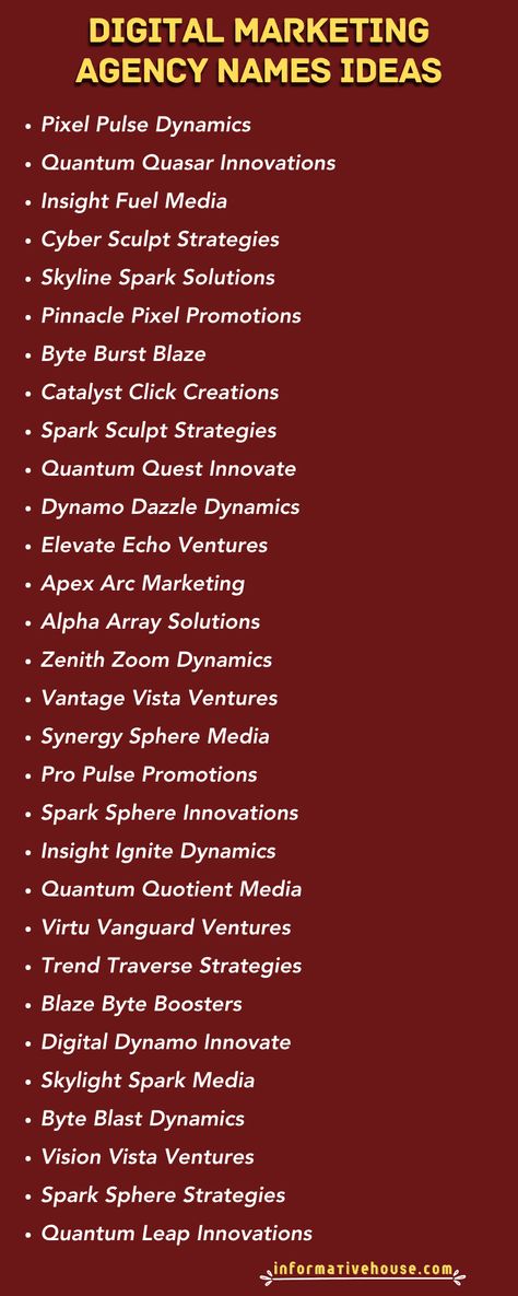 Creative Digital Marketing Company Names Ideas! Social Media Agency Name Ideas, Marketing Agency Name Ideas, Agency Names Ideas, Hindi Names For Business, Digital Marketing Agency Name Ideas, Unique Event Company Names Ideas, Digital Marketing Company Name Ideas, Company Name Generator, Unique Business Names