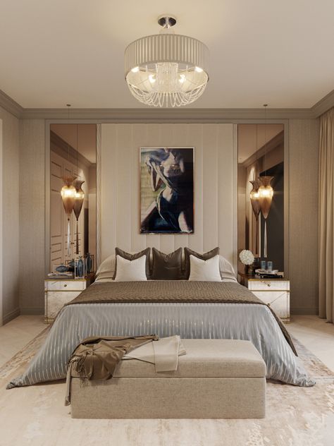 Beautiful Bedrooms For Couples, Art Deco Bedroom, Modern Luxury Bedroom, Deco Bedroom, Luxury Bedroom Design, Luxury Bedroom Master, Trendy Bedroom, Modern Bedroom Design, Master Bedrooms Decor