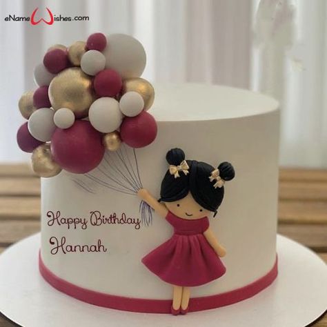 Bday Cakes For Girls, Birthday Cake Write Name, Toddler Birthday Cakes, Birthday Cake Design, Cake Designs For Girl, Cake Designs For Kids, Birthday Cake Writing, Birthday Wishes With Name