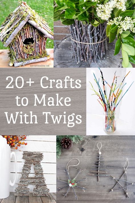 Beginners Garden, Twig Crafts, Twig Art, Nature Projects, Deco Nature, Outdoor Crafts, Garden Art Crafts, Fun Craft, Camping Crafts