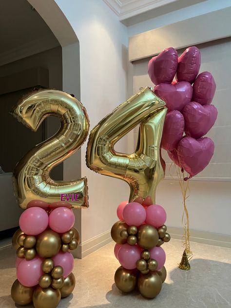 Number Column Balloons, Number Balloon Columns, Tire Garden, Balloon Clusters, Table Backdrop, Birthday Traditions, Small Balloons, Up Balloons, Family Birthday